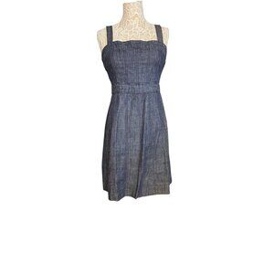 Gap Women's Denim Chambray Sleeveless Fit & Flare Casual Dress Size 6